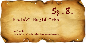 Szaló Boglárka névjegykártya